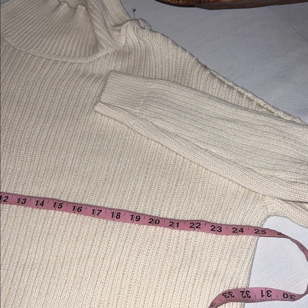 Emerson Fry ribbed Turtleneck Sweater Chunky Knit medium organic cotton Carolyn - Picture 6 of 11